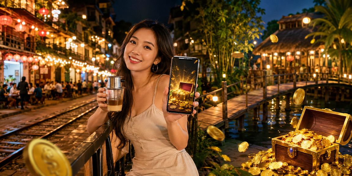 Người dùng tại Hà Nội kiểm tra khuyến mãi nạp tiền trong quán cà phê